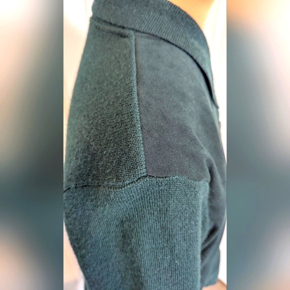 Vintage Talbot's skirt set merino wool sweater jacket faux suede green skirt Lrg - Picture 3 of 12